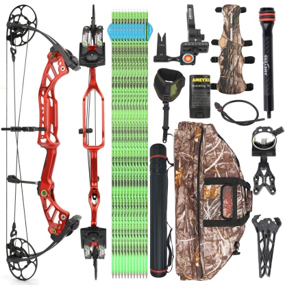 AME Archery Compound Bow CNC 40-75 lbs IBO350 FPS Hunting Shooting