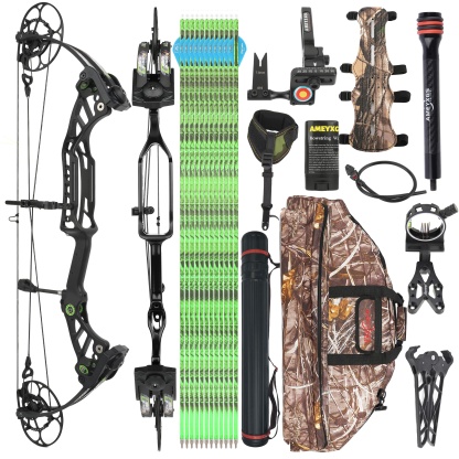 AME Archery Compound Bow CNC 40-75 lbs IBO350 FPS Hunting Shooting