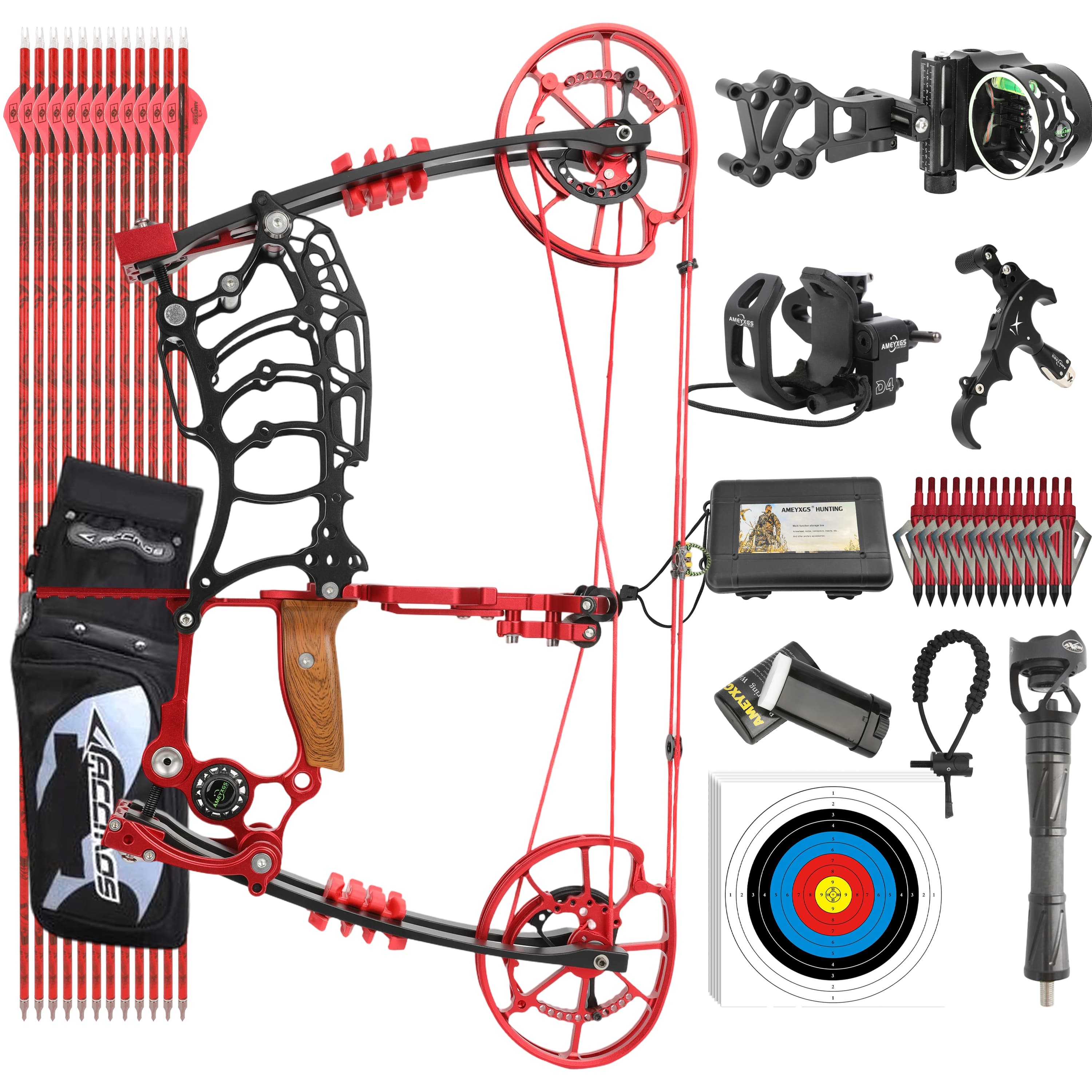 AME Nano Dual-Purpose Compound Bow 30-70lb ARCHERY Shooting Kit