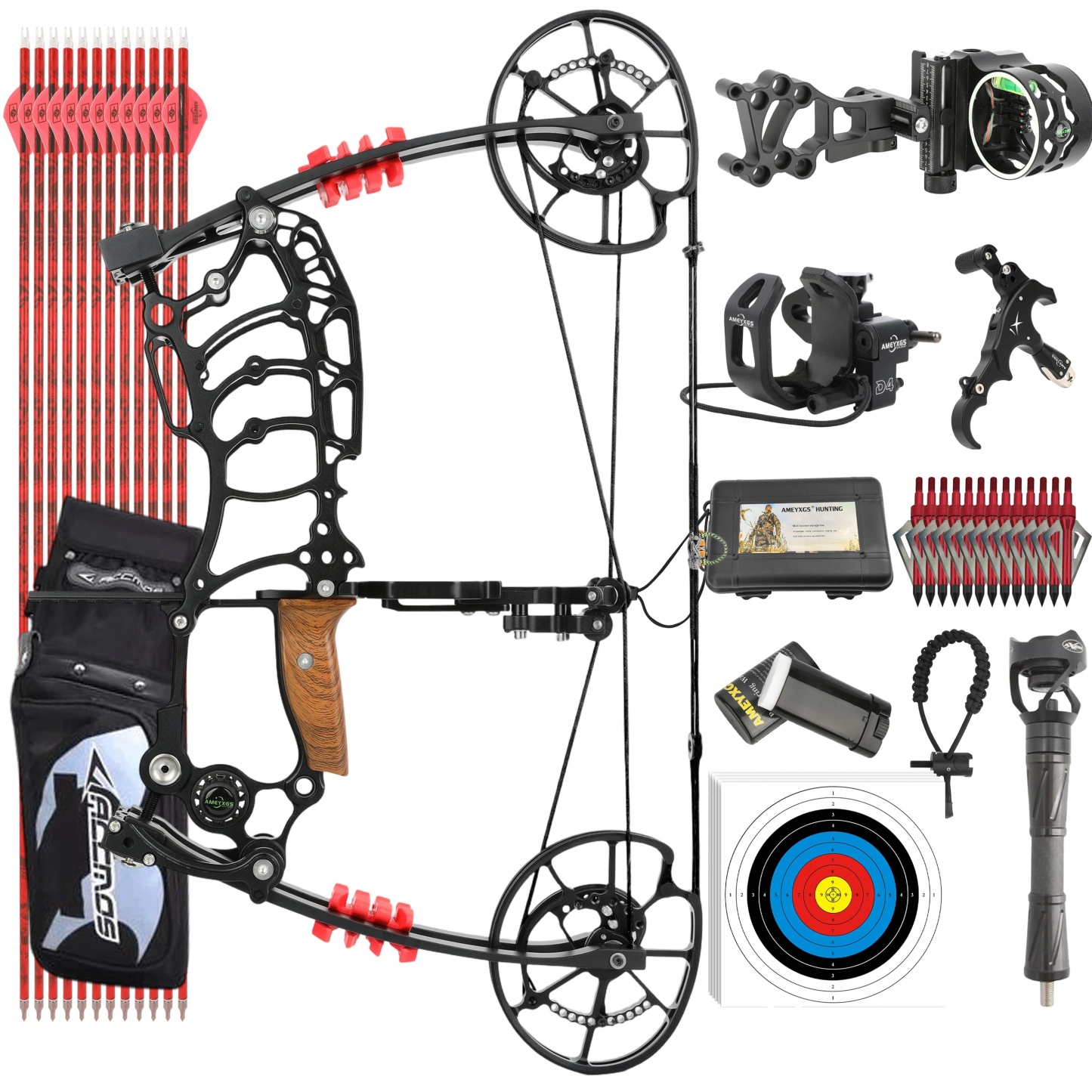 AME Nano Dual-Purpose Compound Bow 30-70lb ARCHERY Shooting Kit