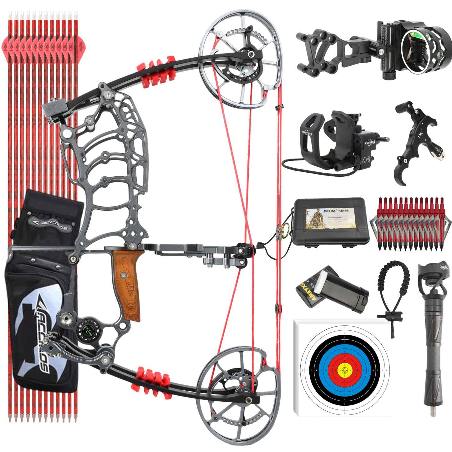 AME Nano Dual-Purpose Compound Bow 30-70lb ARCHERY Shooting Kit