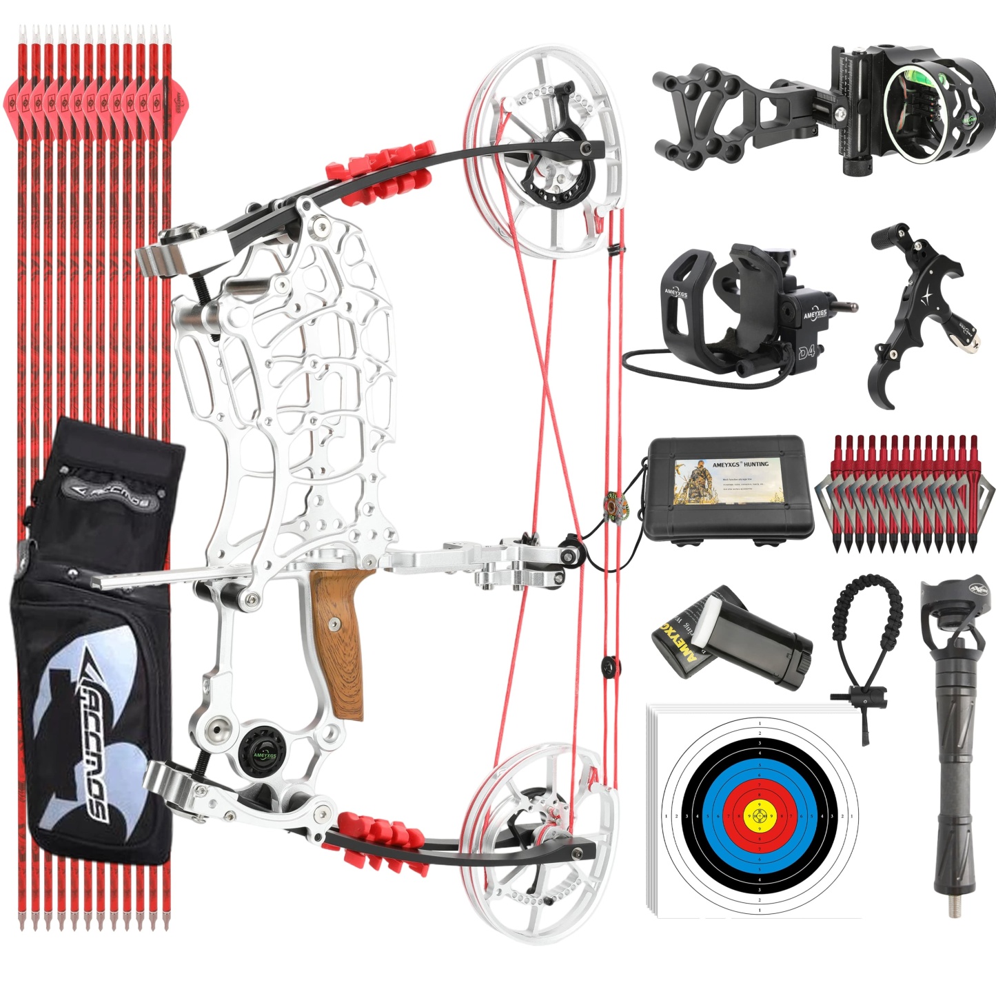 AME Nano Dual-Purpose Compound Bow 30-70lb ARCHERY Shooting Kit