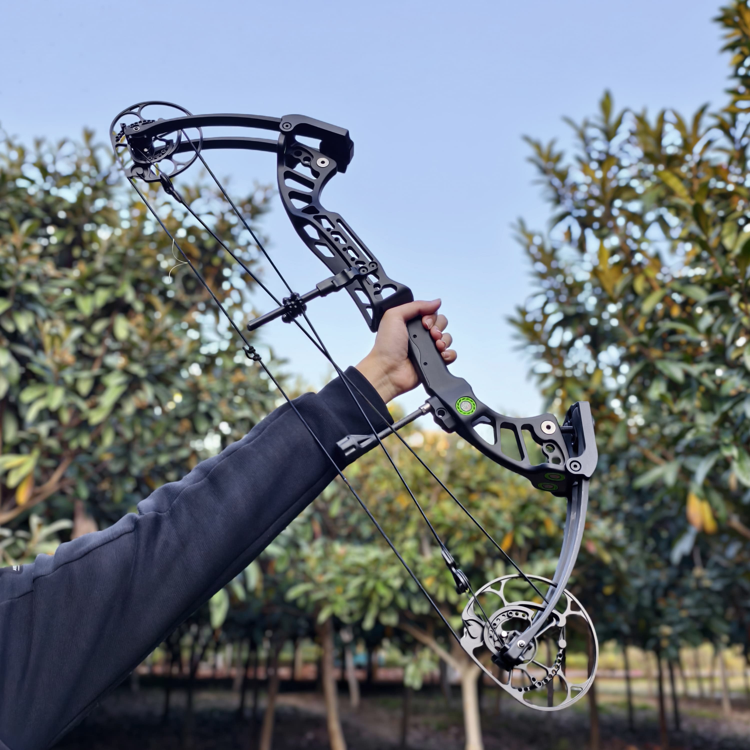 AME Archery Compound Bow CNC 40-75 lbs IBO350 FPS Hunting Shooting