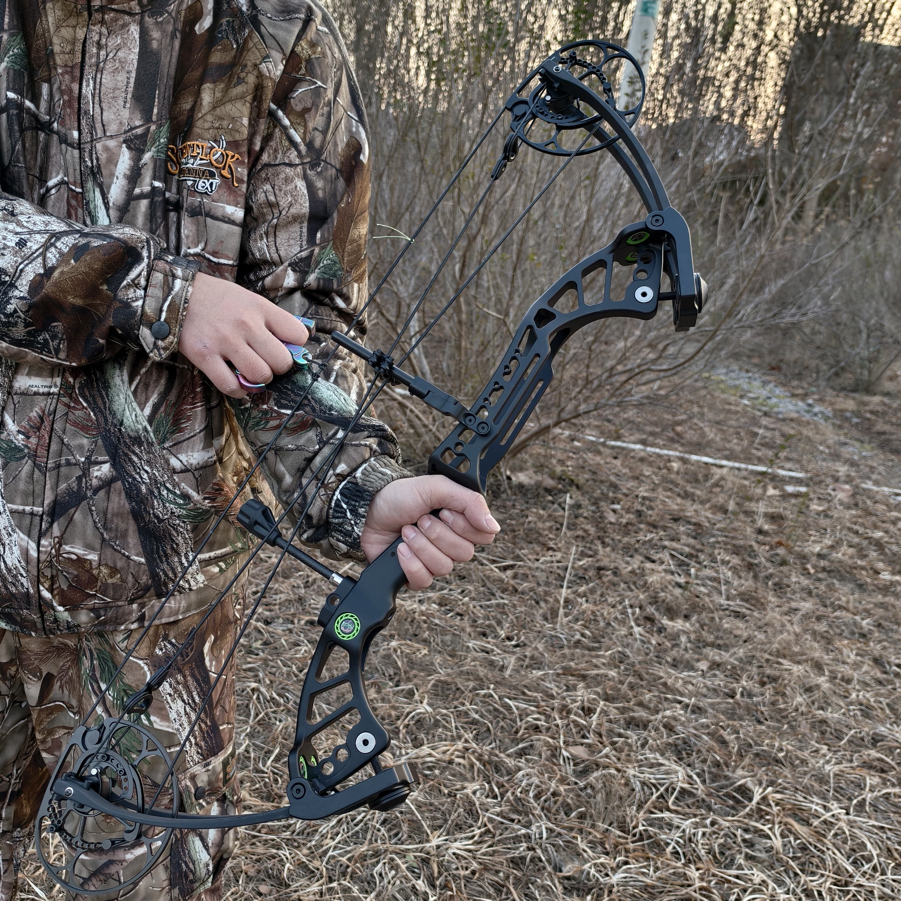 AME Archery Compound Bow CNC 40-75 lbs IBO350 FPS Hunting Shooting