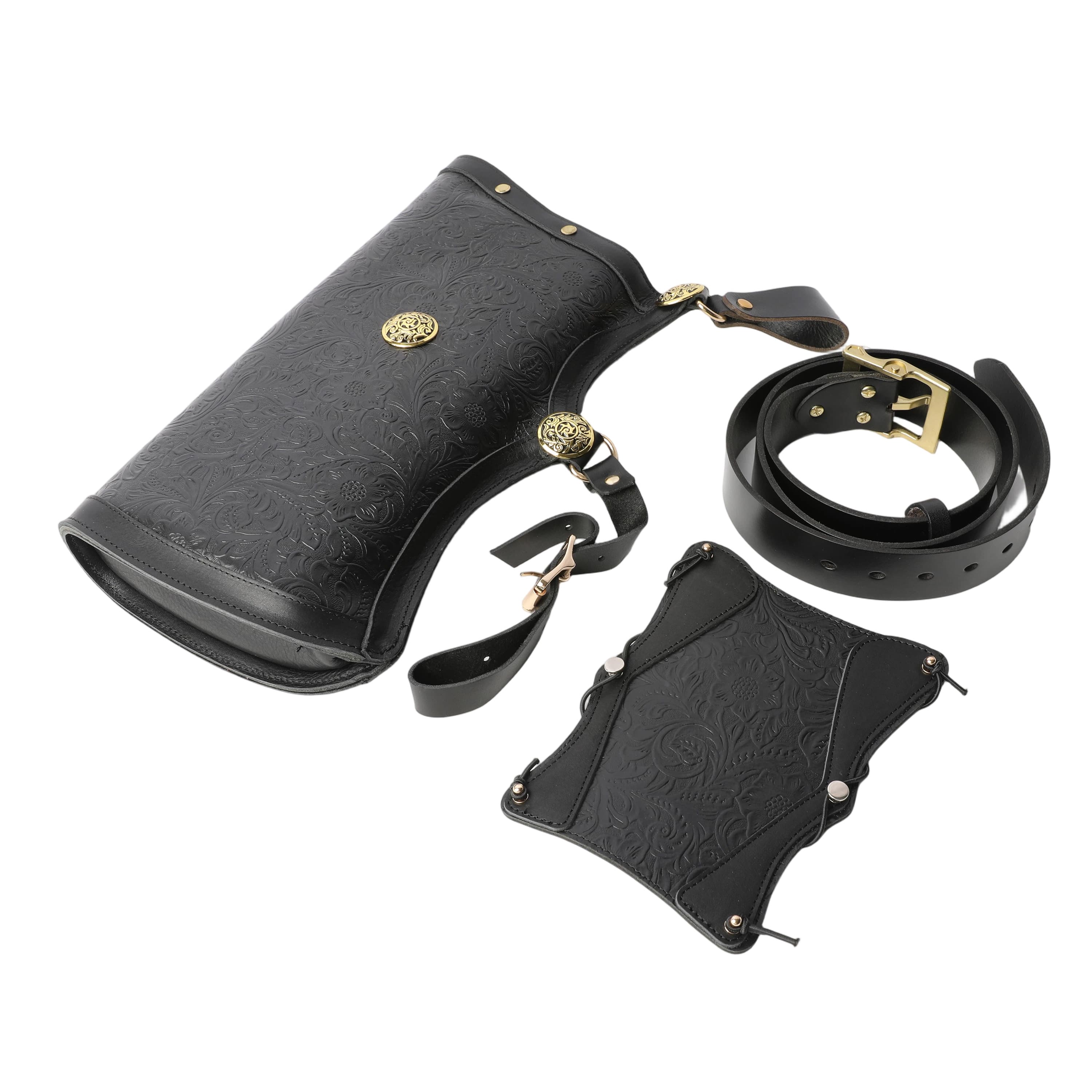 Archery Arm Guard Arrow Quiver Synthetic Leather Protective Shooting