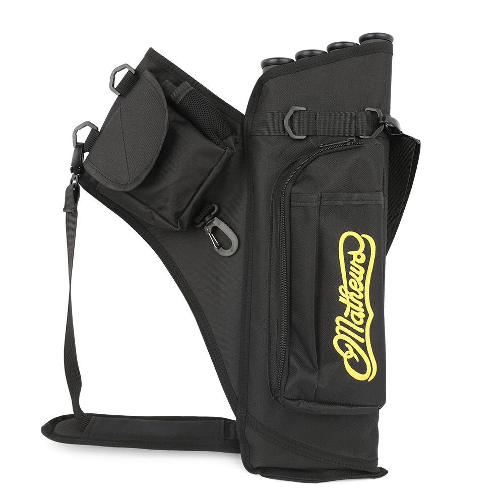Archery Arrow Quiver 4 Tubes Waist Hip Bag Belt Back Pouch Holder Bow
