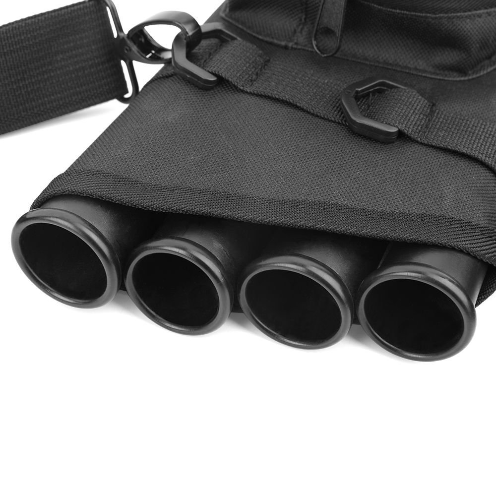Archery Arrow Quiver 4 Tubes Waist Hip Bag Belt Back Pouch Holder 