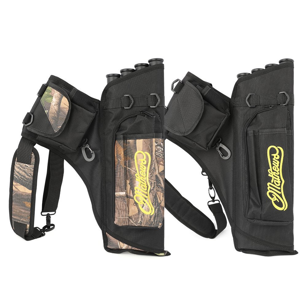 Archery Arrow Quiver 4 Tubes Waist Hip Bag Belt Back Pouch Holder 