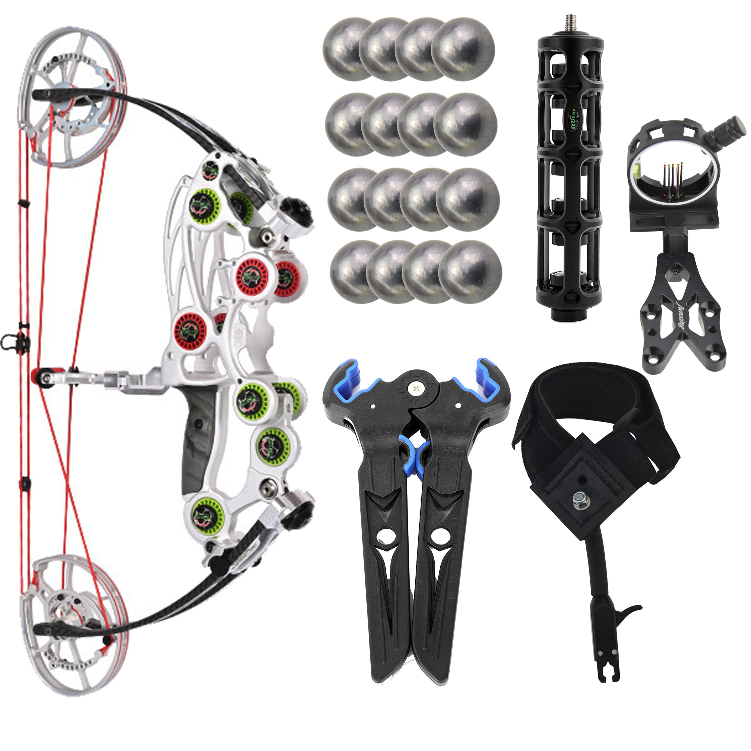 Archery Hunting Compound Bow Set 40-65lbs Bow Steel Ball 
