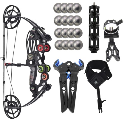 Archery Hunting Compound Bow Set 40-65lbs Bow Steel Ball 