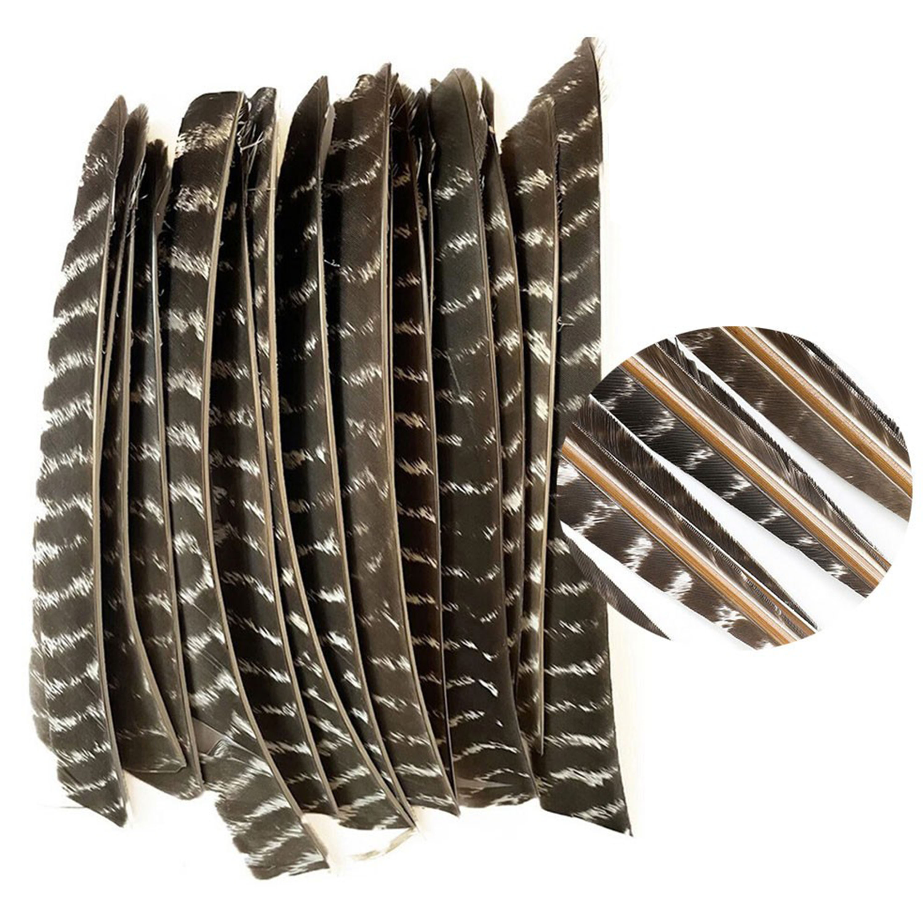 Natural Turkey Feather Right Left Wings DIY Arrows Fletching 50X