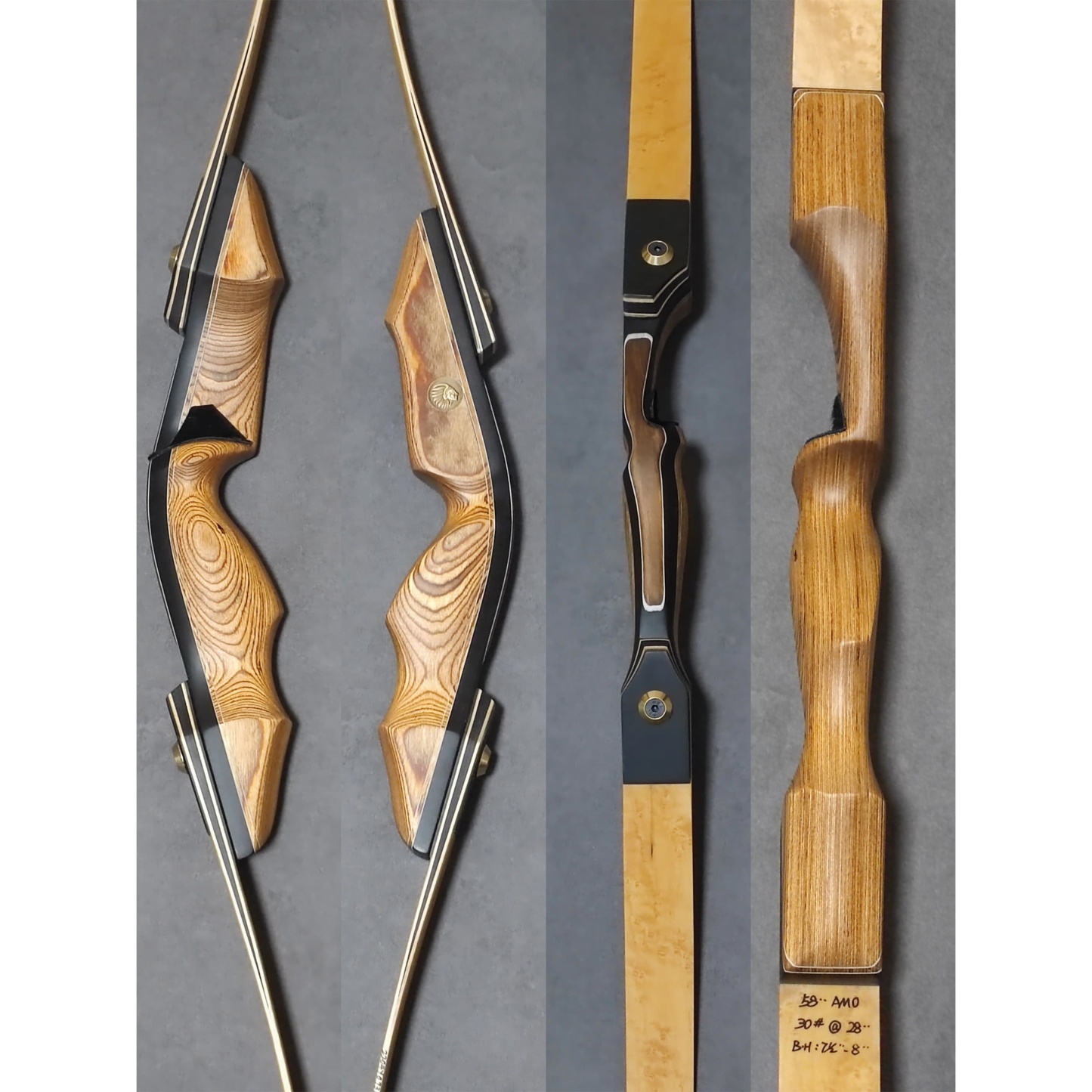 58'' Takedown Recurve Bow 20-55lbs Hunting Bow Shooting