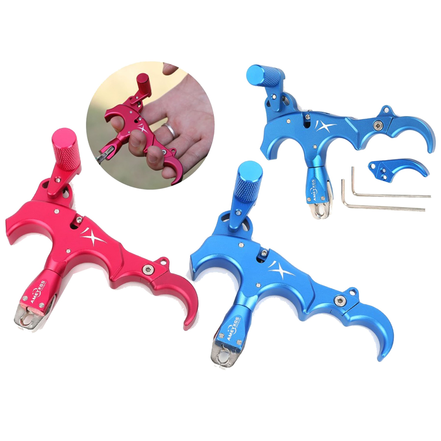 AME Archery X1 Release Aid Adjustable Three/Four-Finger Trigger