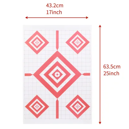 17x25" Archery Target Sheets Red Diamond Paper Targets for Shooting