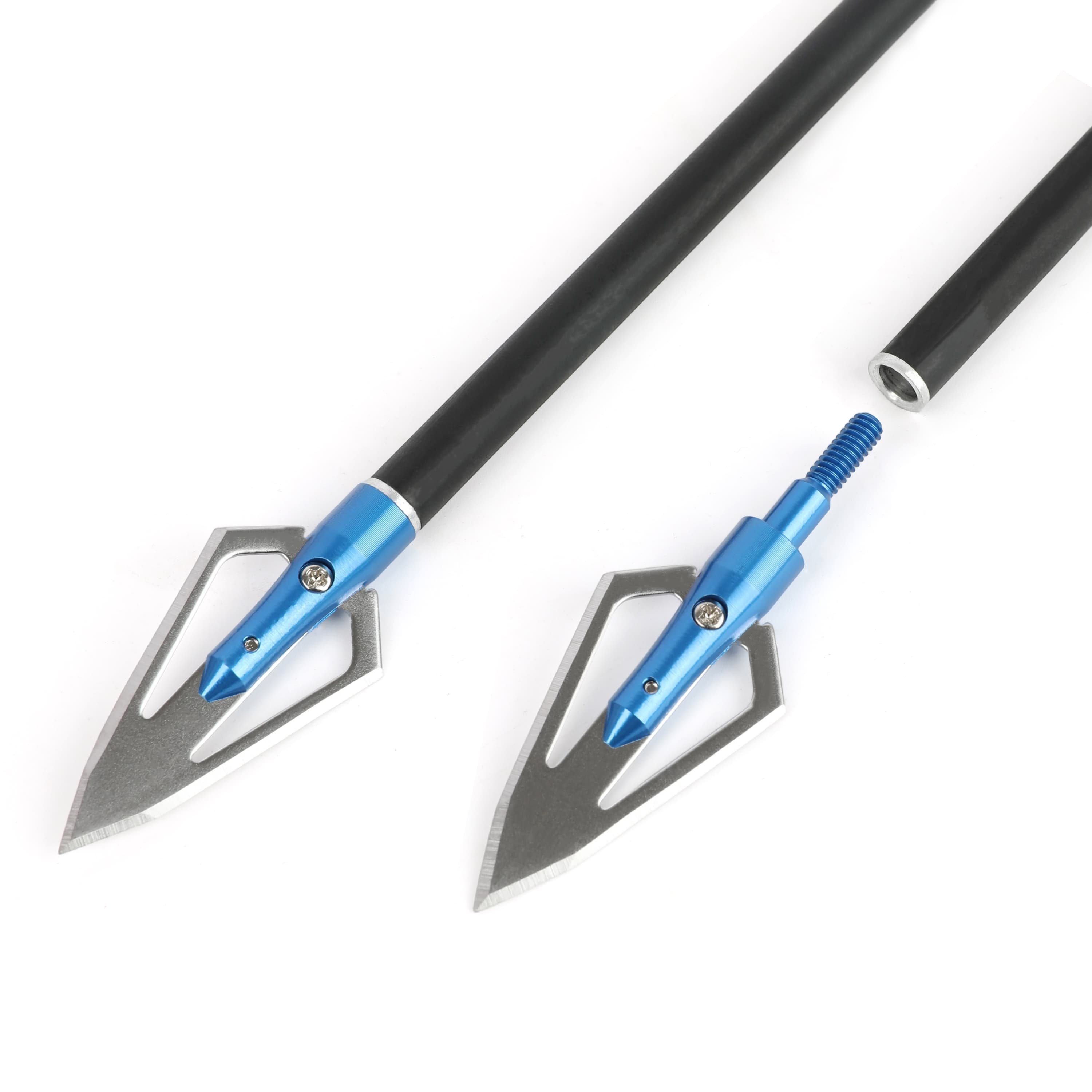 Hunting Blade Arrowheads Broadheads Tips Bow Shooting 12pcs