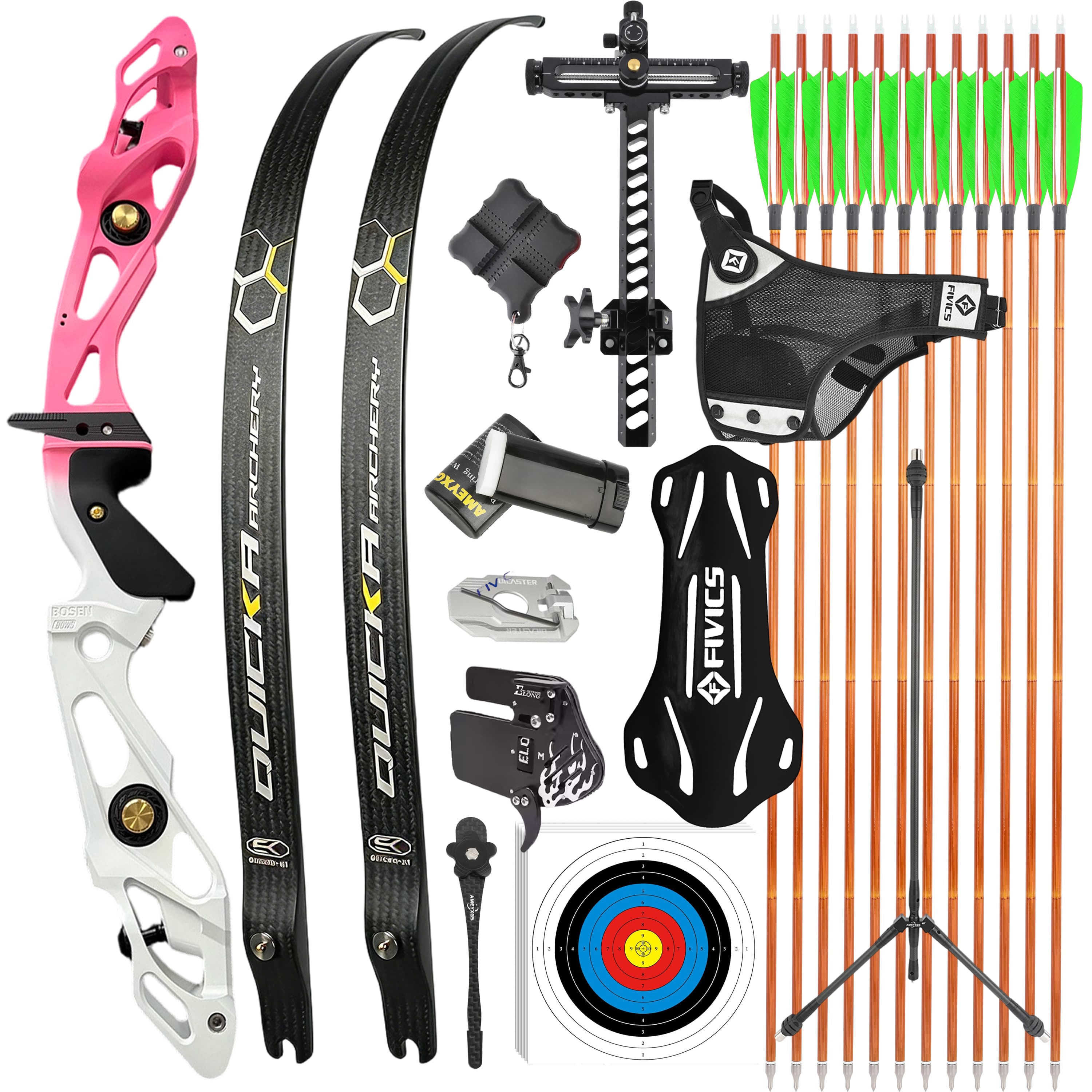 BOSEN 18-50bs Recurve Bow Kit Takedown Shooting Archery