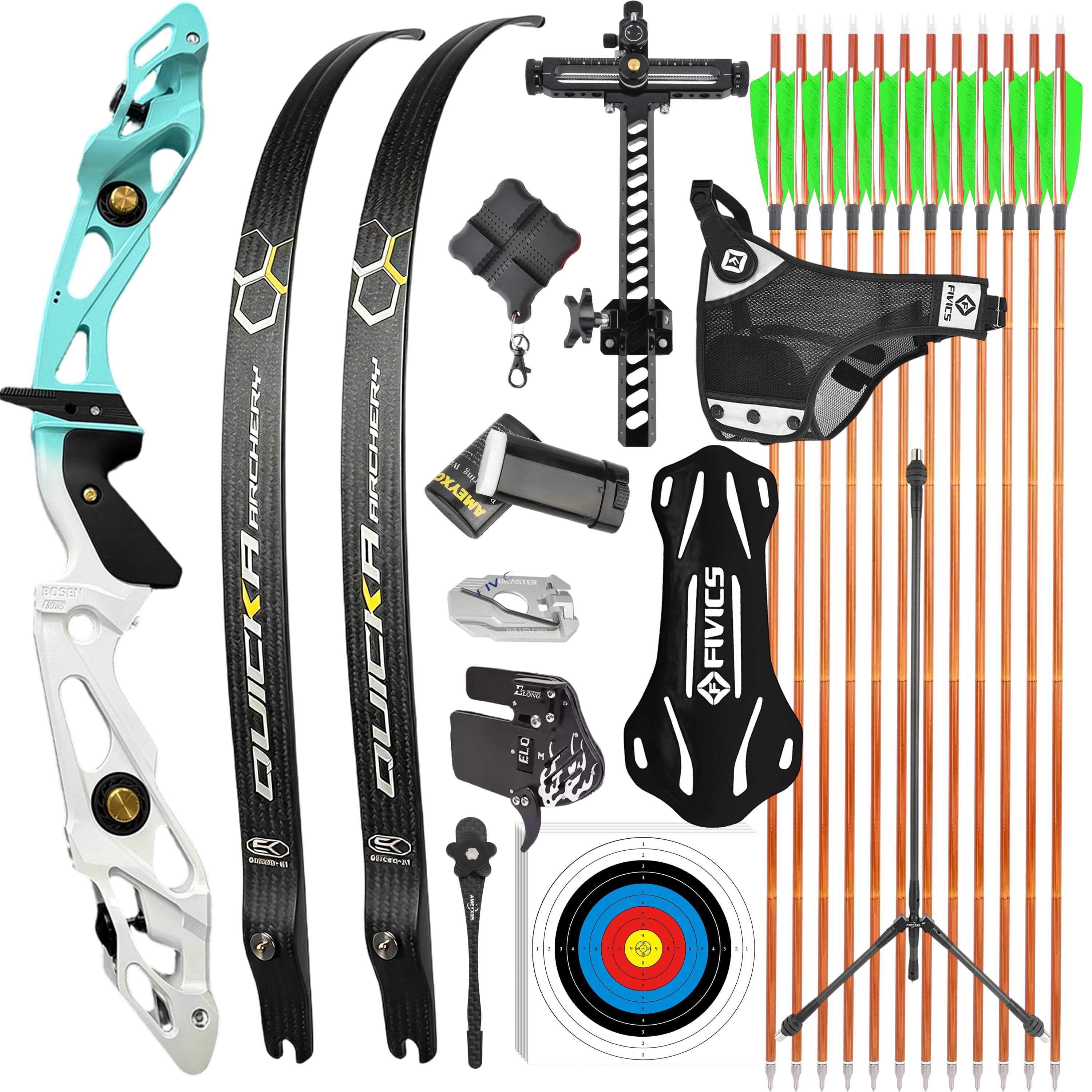 BOSEN 18-50bs Recurve Bow Kit Takedown Shooting Archery