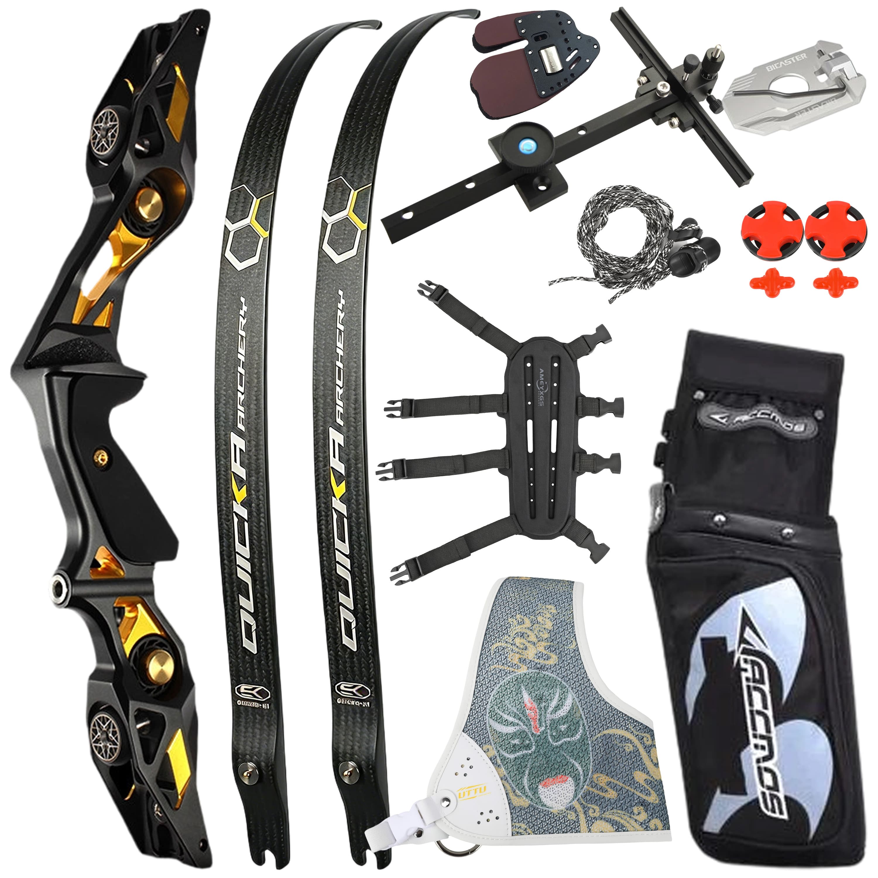 BOSEN 18-50bs Recurve Bow Kit Takedown Shooting Archery