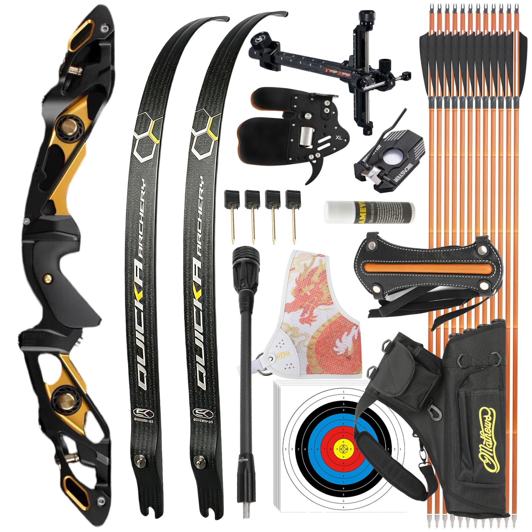BOSEN 18-50bs  Takedown Recurve Bow Kit Shooting Archery