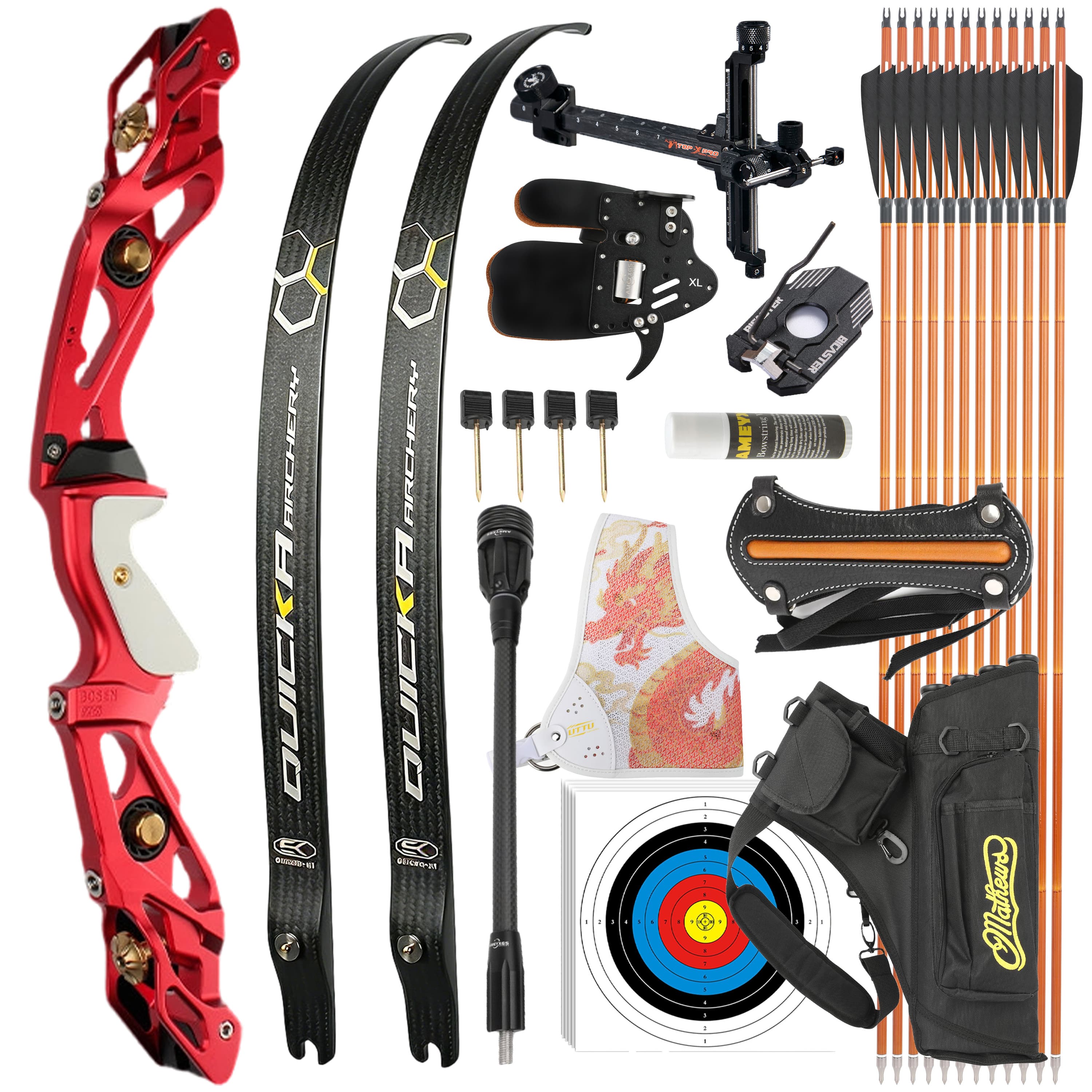 BOSEN 18-50bs  Takedown Recurve Bow Kit Shooting Archery