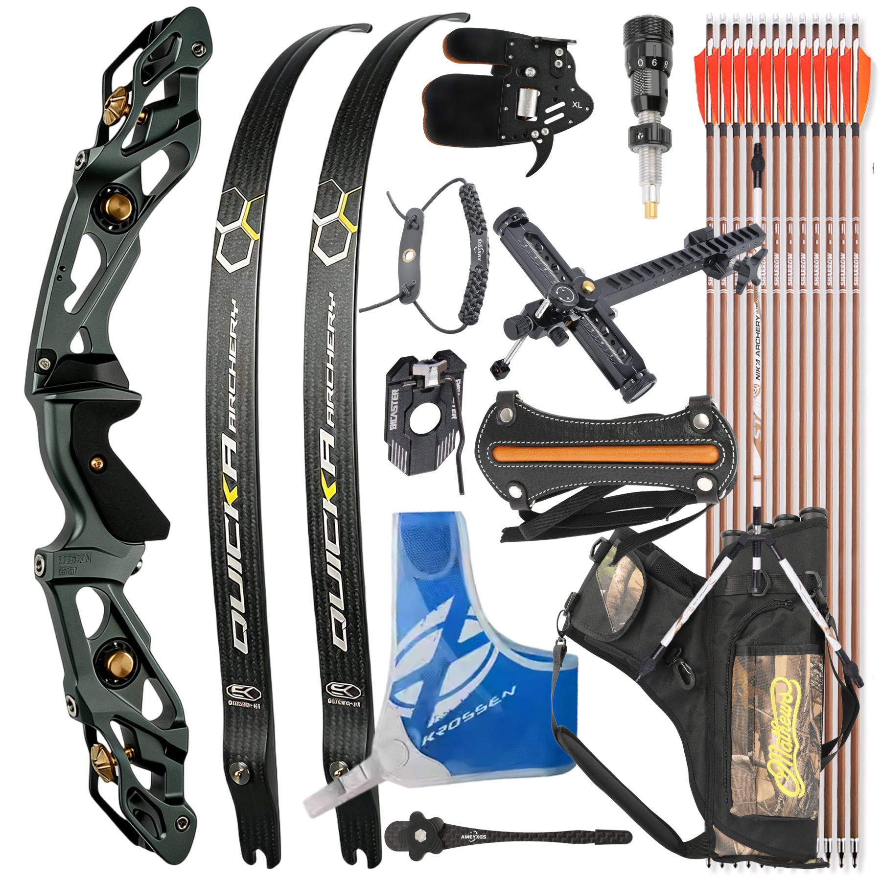 BOSEN Recurve Bow Kit 18-50bs Takedown Shooting Archery