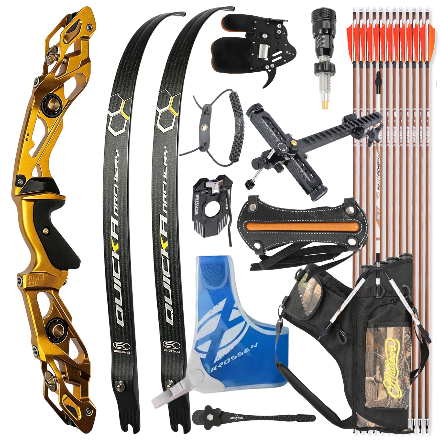 BOSEN Recurve Bow Kit 18-50bs Takedown Shooting Archery