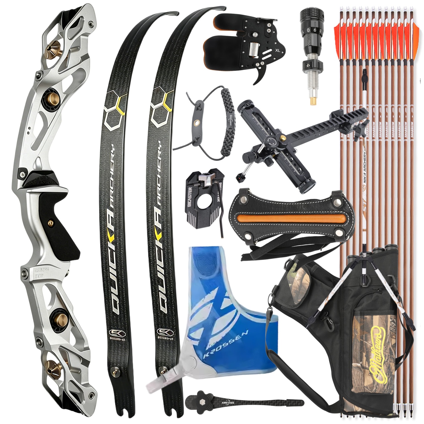 BOSEN Recurve Bow Kit 18-50bs Takedown Shooting Archery