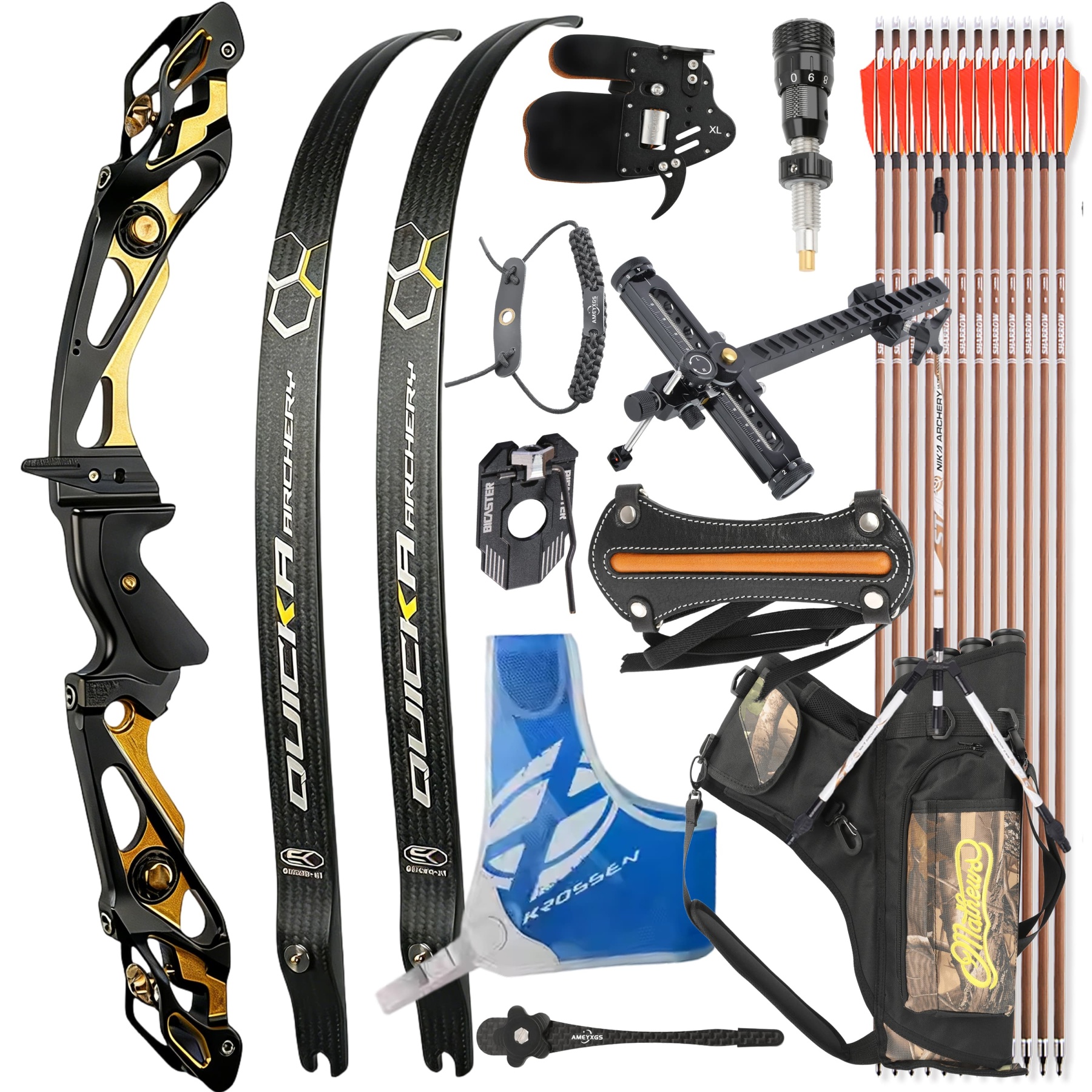 BOSEN Recurve Bow Kit 18-50bs Takedown Shooting Archery