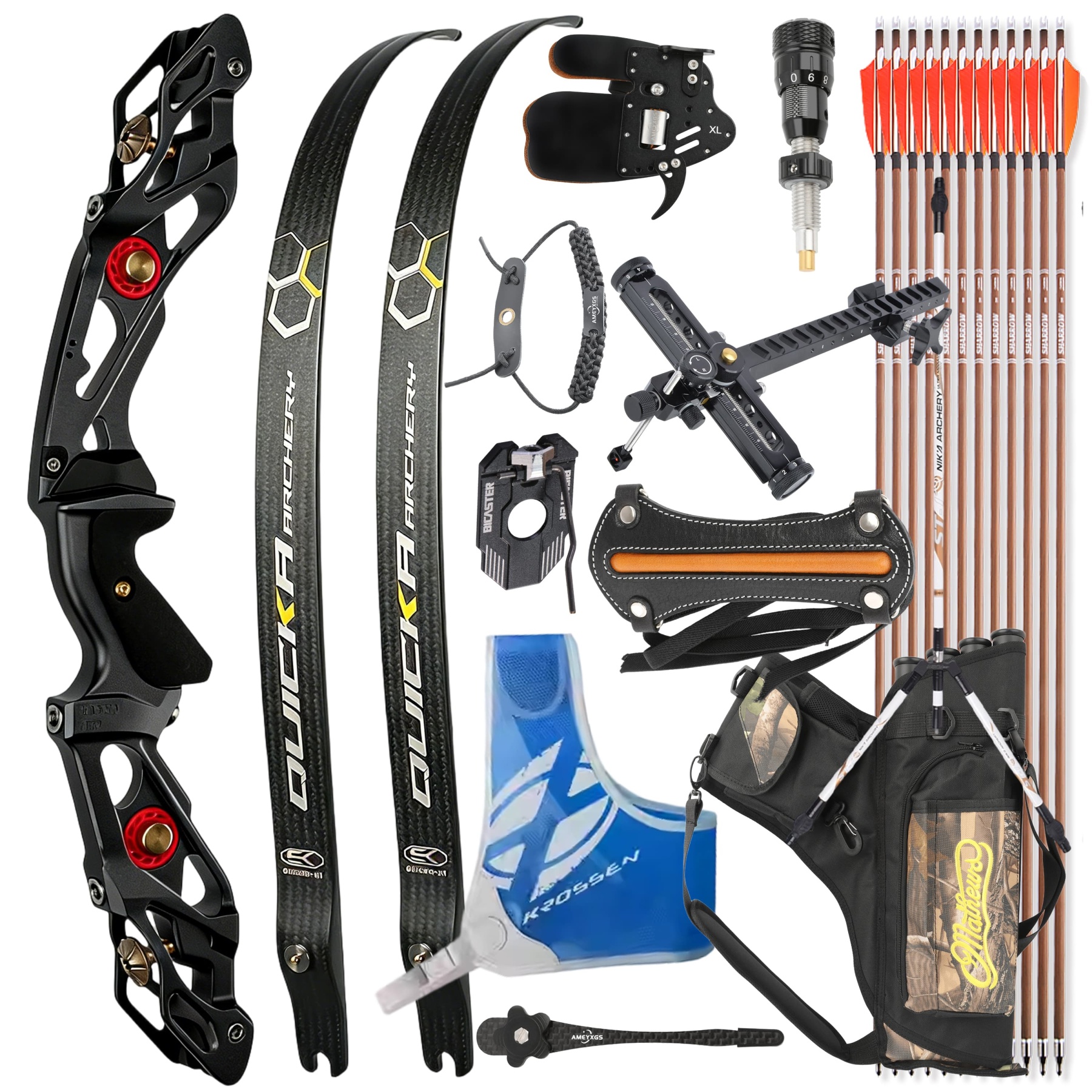 BOSEN Recurve Bow Kit 18-50bs Takedown Shooting Archery