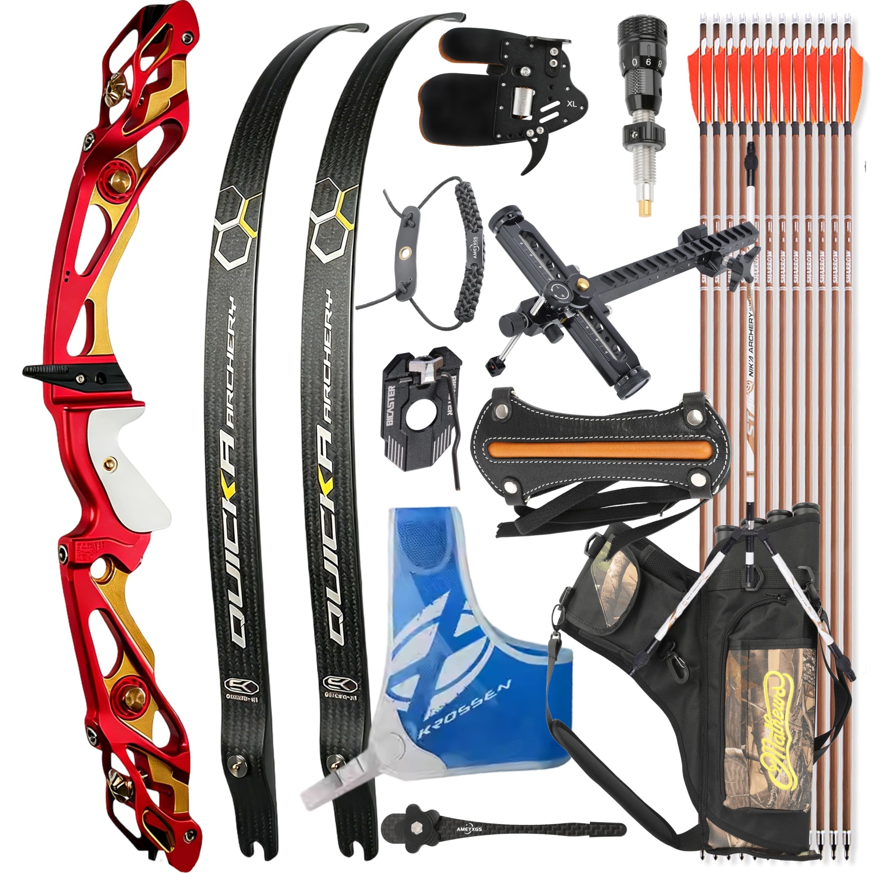 BOSEN Recurve Bow Kit 18-50bs Takedown Shooting Archery