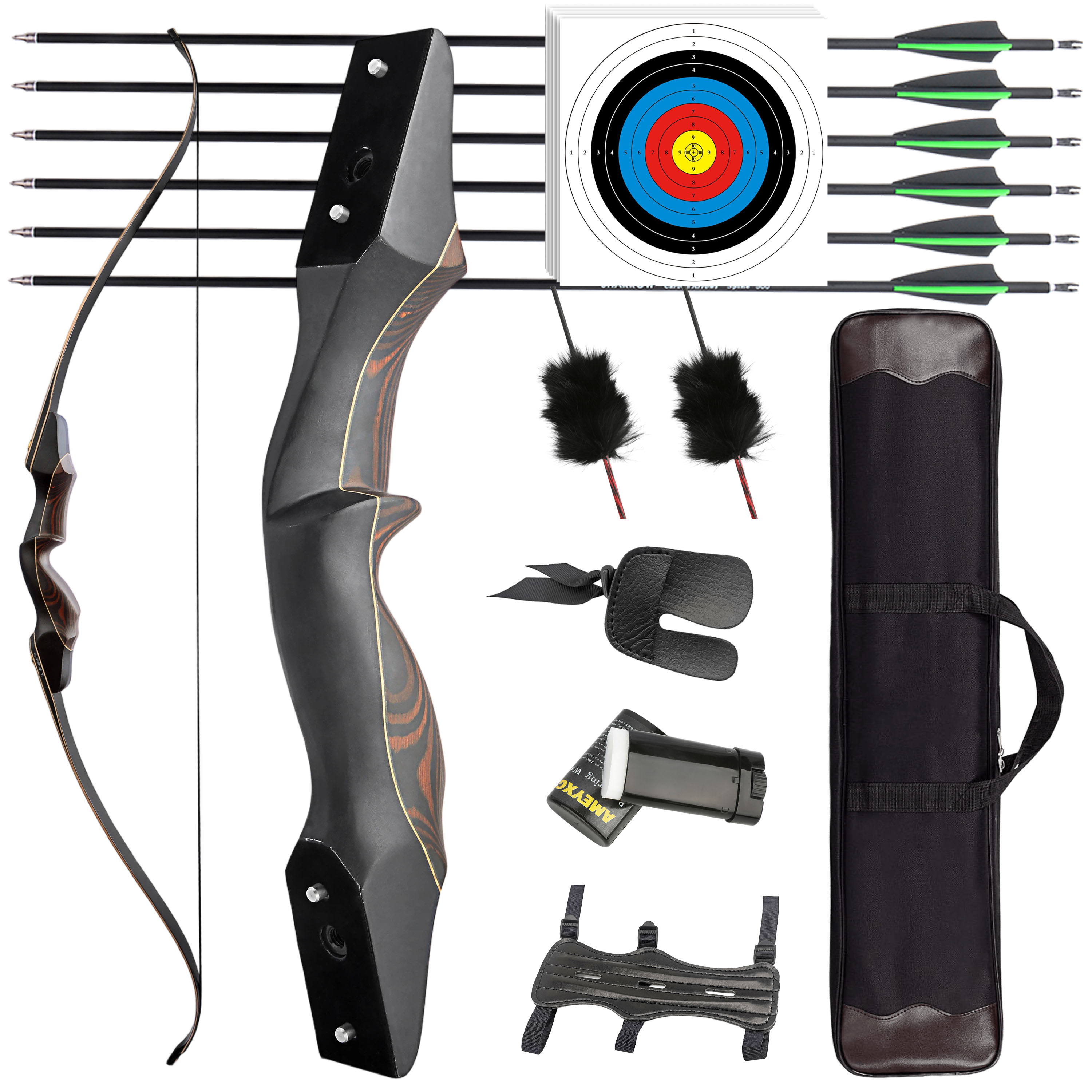 Takedown Recurve Bow, 60", Technology Wood, 50/55/60 lbs