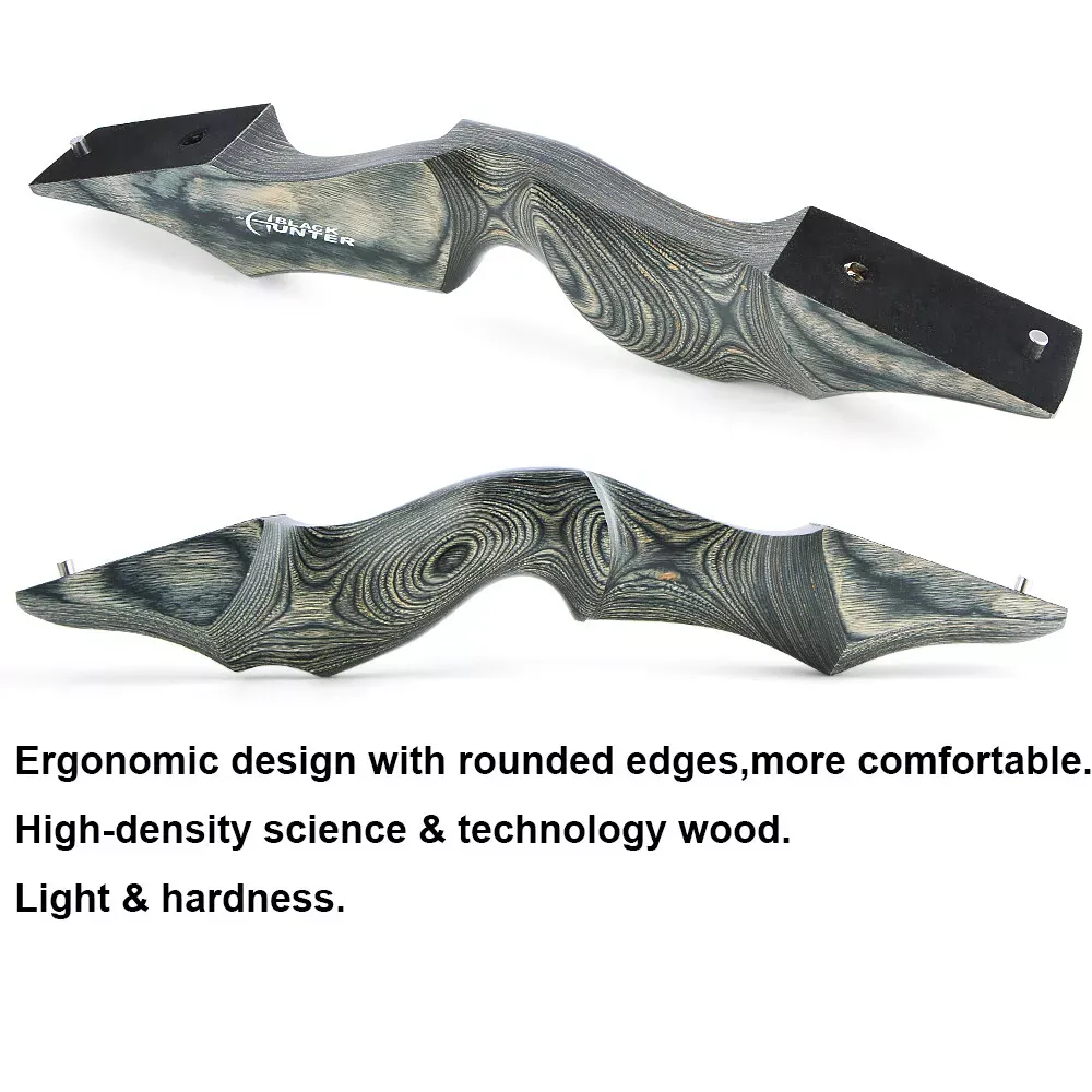 Black Hunter 60'' Archery Recurve Bow Kit T 20-60lbs for Hunting