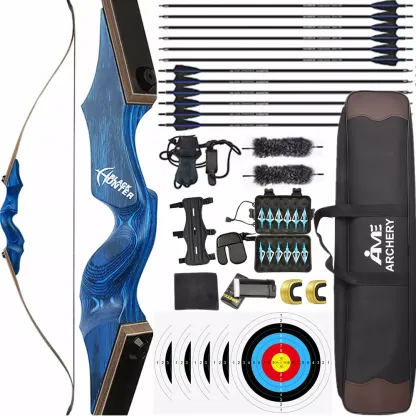 BlackHunter 60" Recurve Bow Arrow Set 20-60lbs RH LH