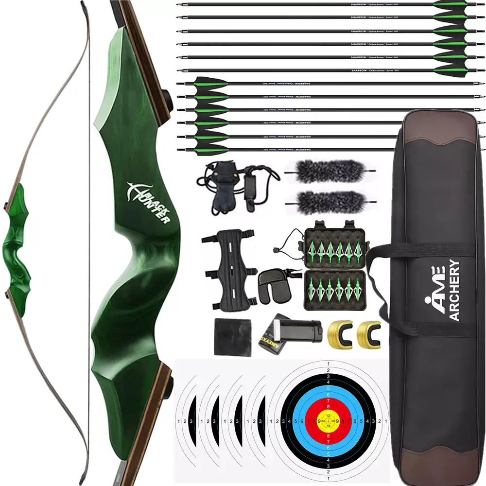 BlackHunter 60" Recurve Bow Arrow Set 20-60lbs RH LH