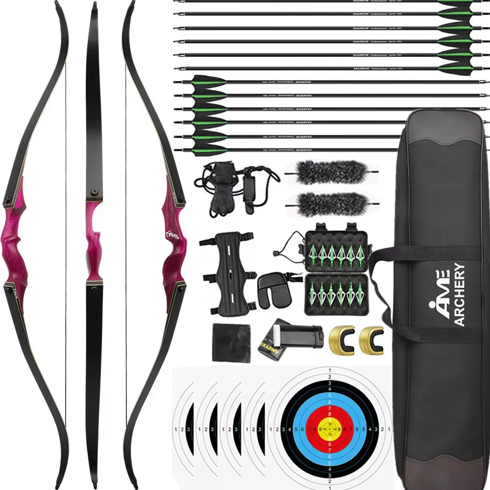 BlackHunter 60" Recurve Bow Arrow Set 20-60lbs RH LH