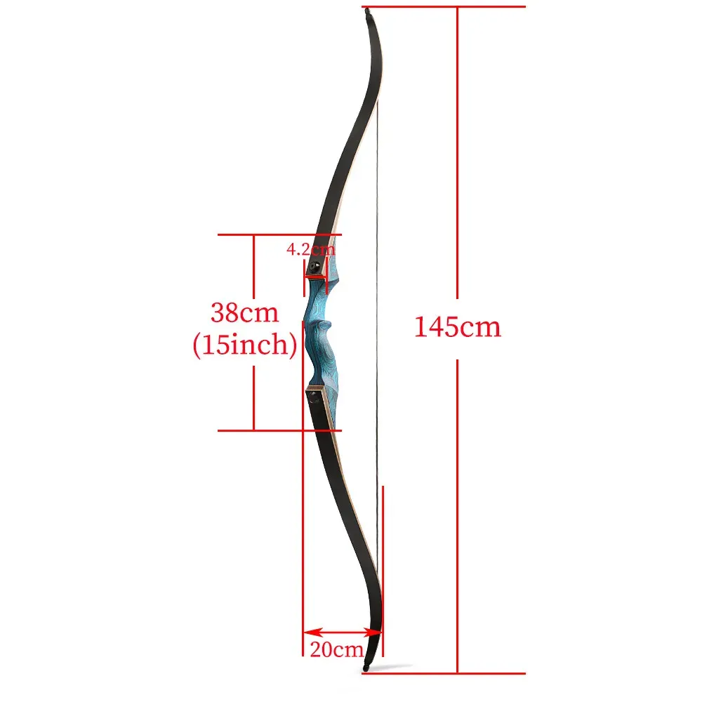 BlackHunter 60" Recurve Bow Arrow Set 20-60lbs RH LH