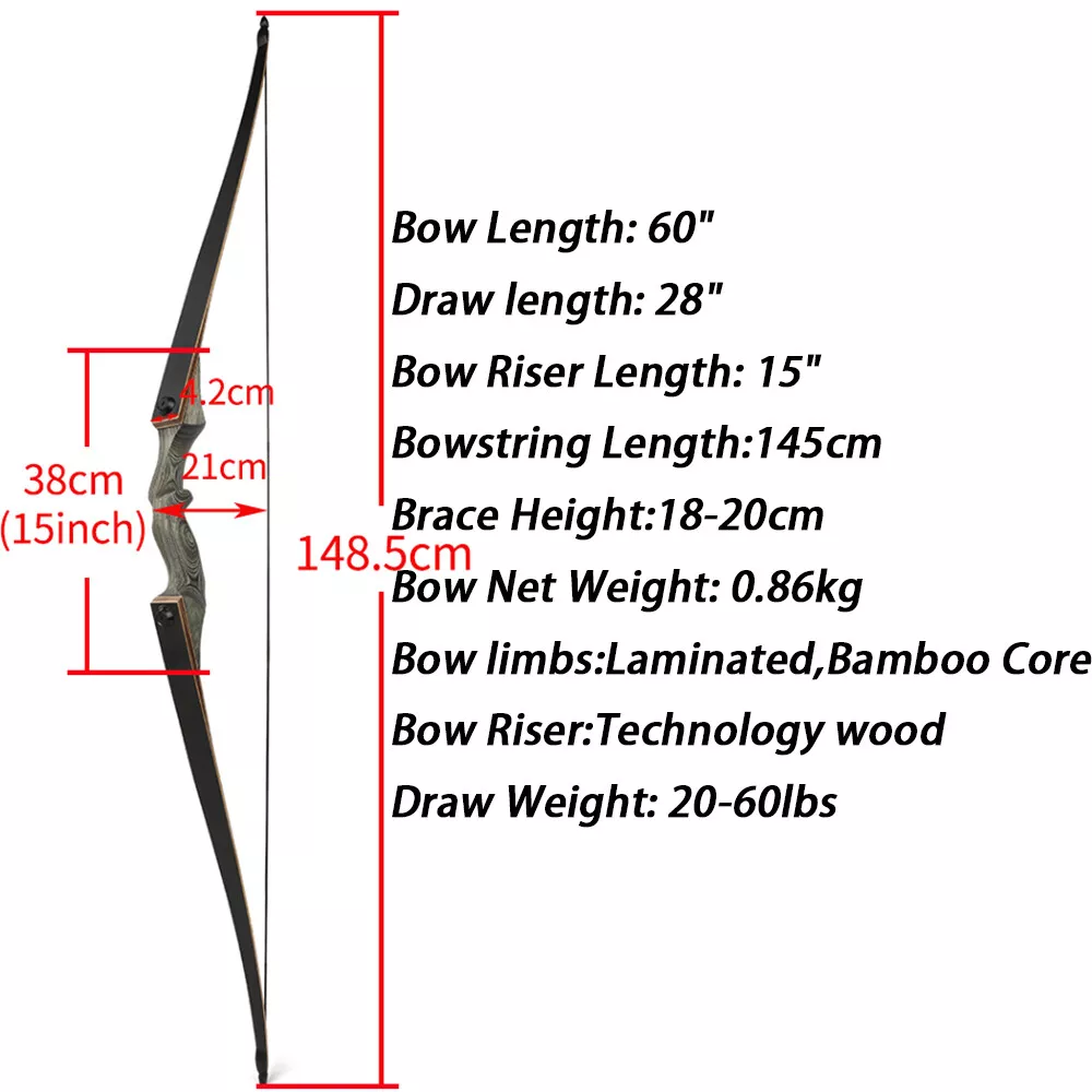 Blackhunter 60" Longbow Arrow Set  20-60lbs RH LH