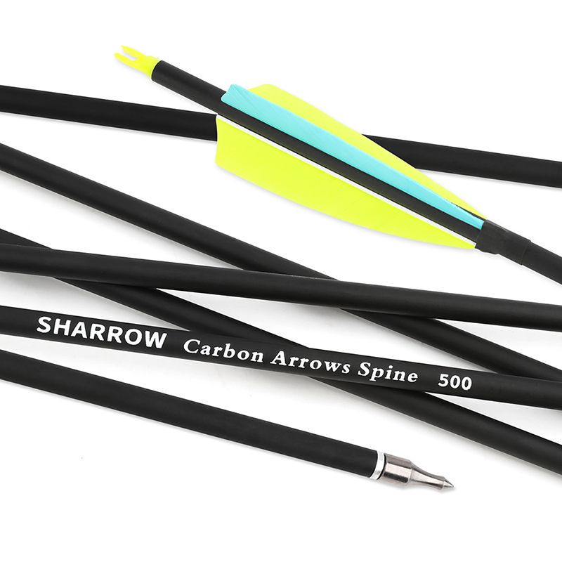 12X Carbon Arrows SP500 ID 6.2mm Arrow Shaft for Hunting 