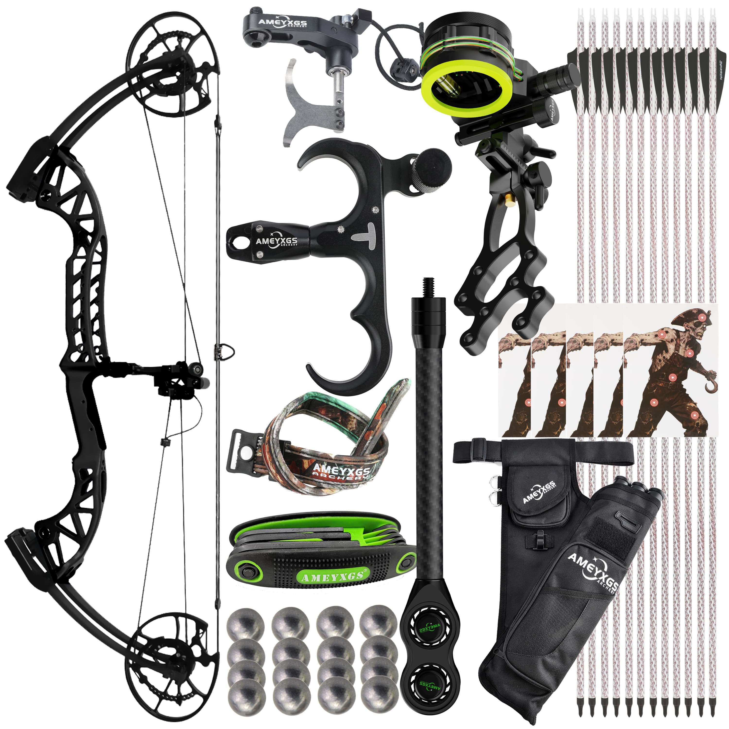 Compound Bow 340 FPS for Target Shooting 30-65Lbs Bow Archery