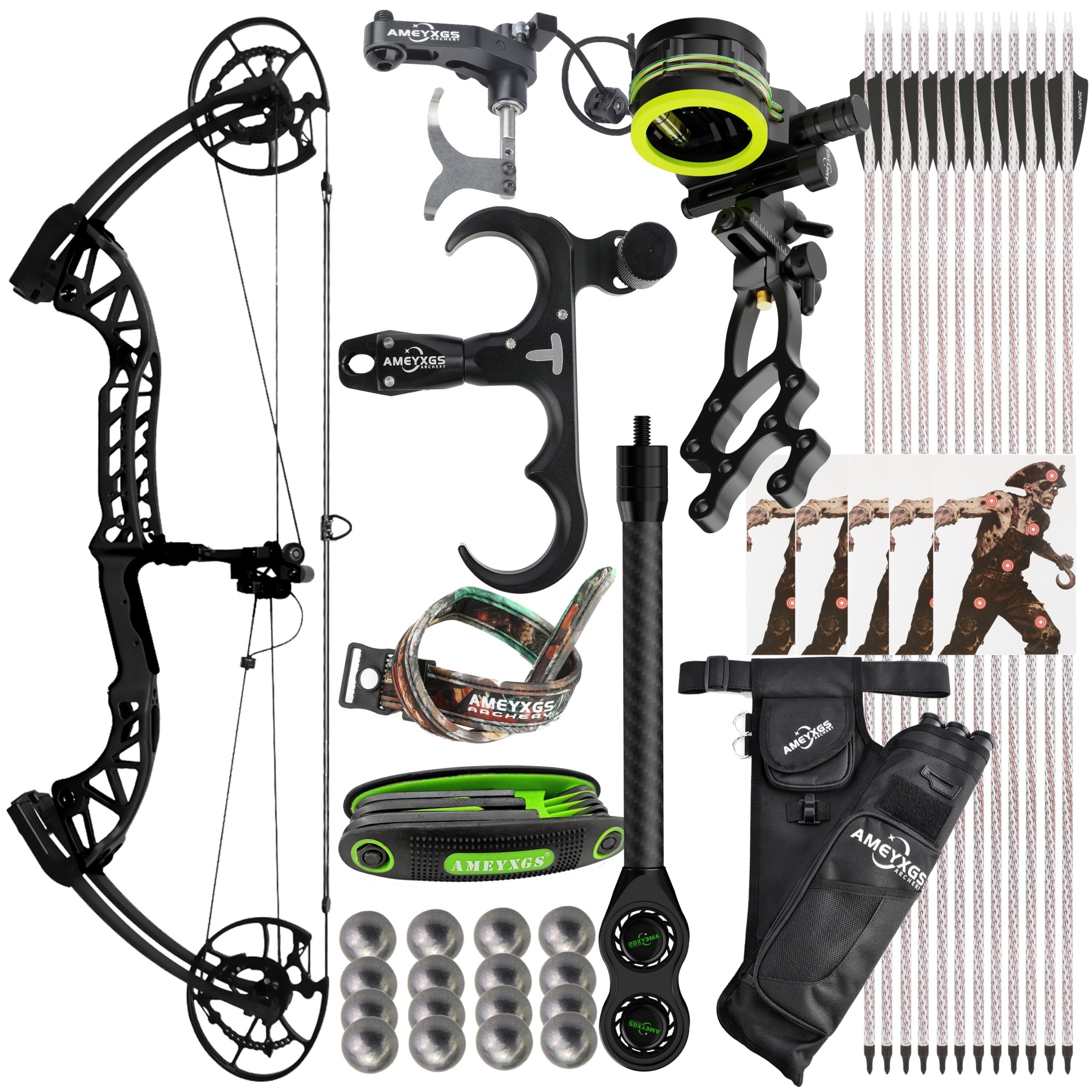 Compound Bow 340 FPS for Target Shooting 30-65Lbs Bow Archery