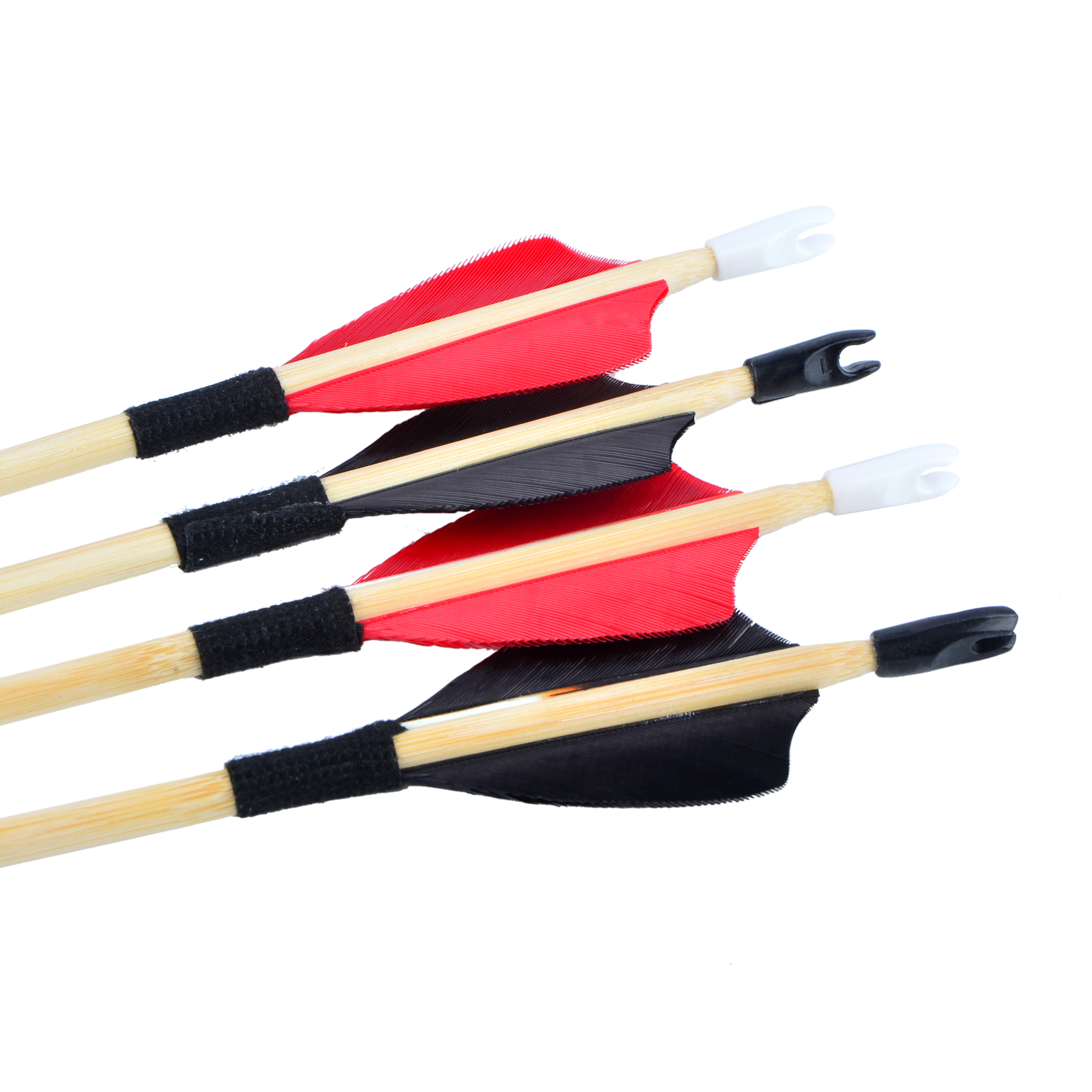 Mini Bow, 18 lbs, Black & White, Carbon Plastic Riser, Ultra-Lightweight Archery Set