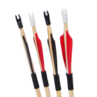 Mini Bow, 18 lbs, Black & White, Carbon Plastic Riser, Ultra-Lightweight Archery Set