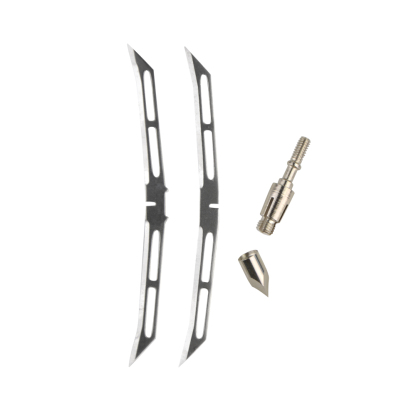 4-Blade Decapitation Hunting Broadheads (12pcs) – 186 Grain Stainless Steel