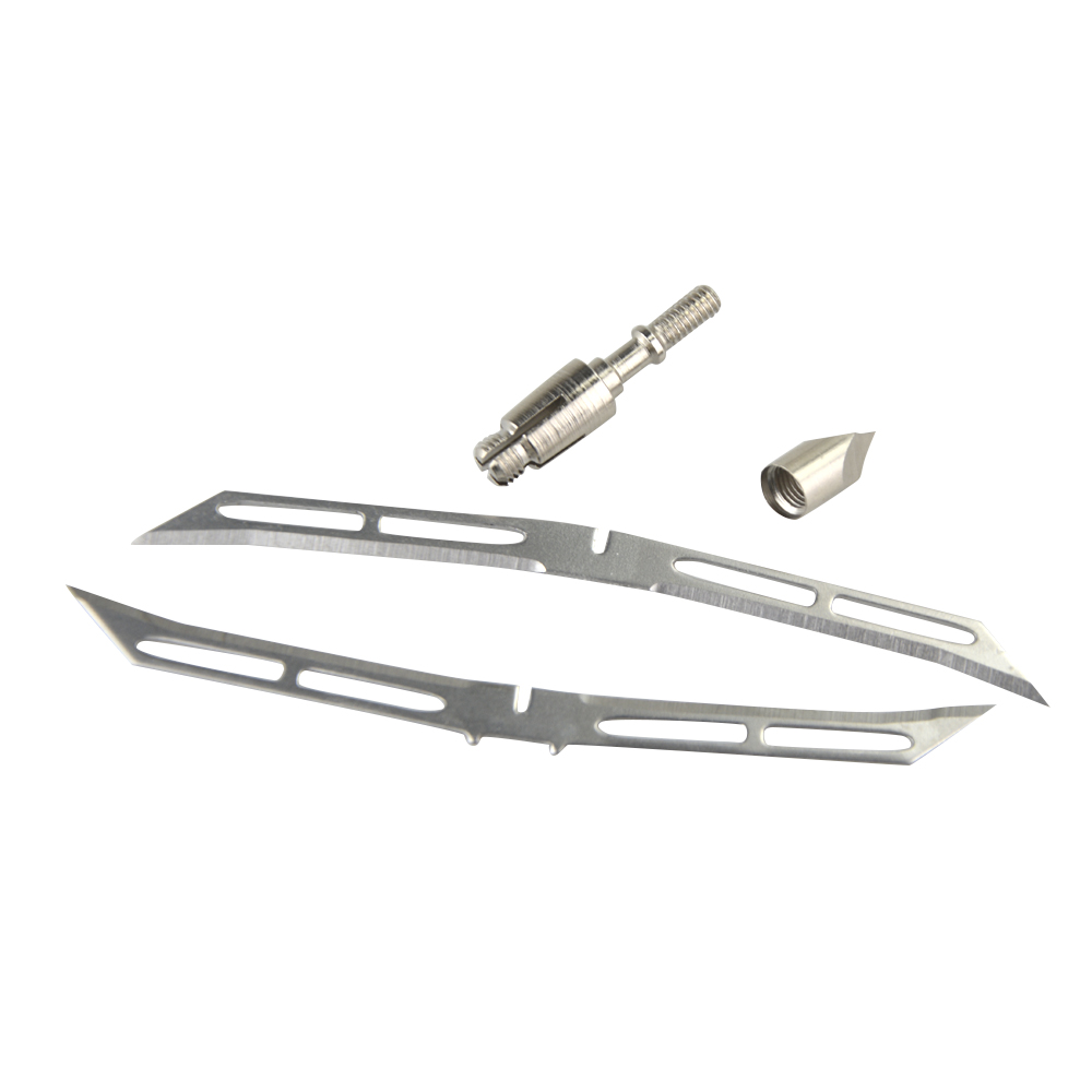 4-Blade Decapitation Hunting Broadheads (12pcs) – 186 Grain Stainless Steel