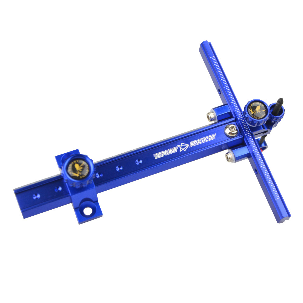 TOPOINT ARCHERY TR1007 Recurve Sight – Aluminum Alloy with 0.059” Fiber Blue