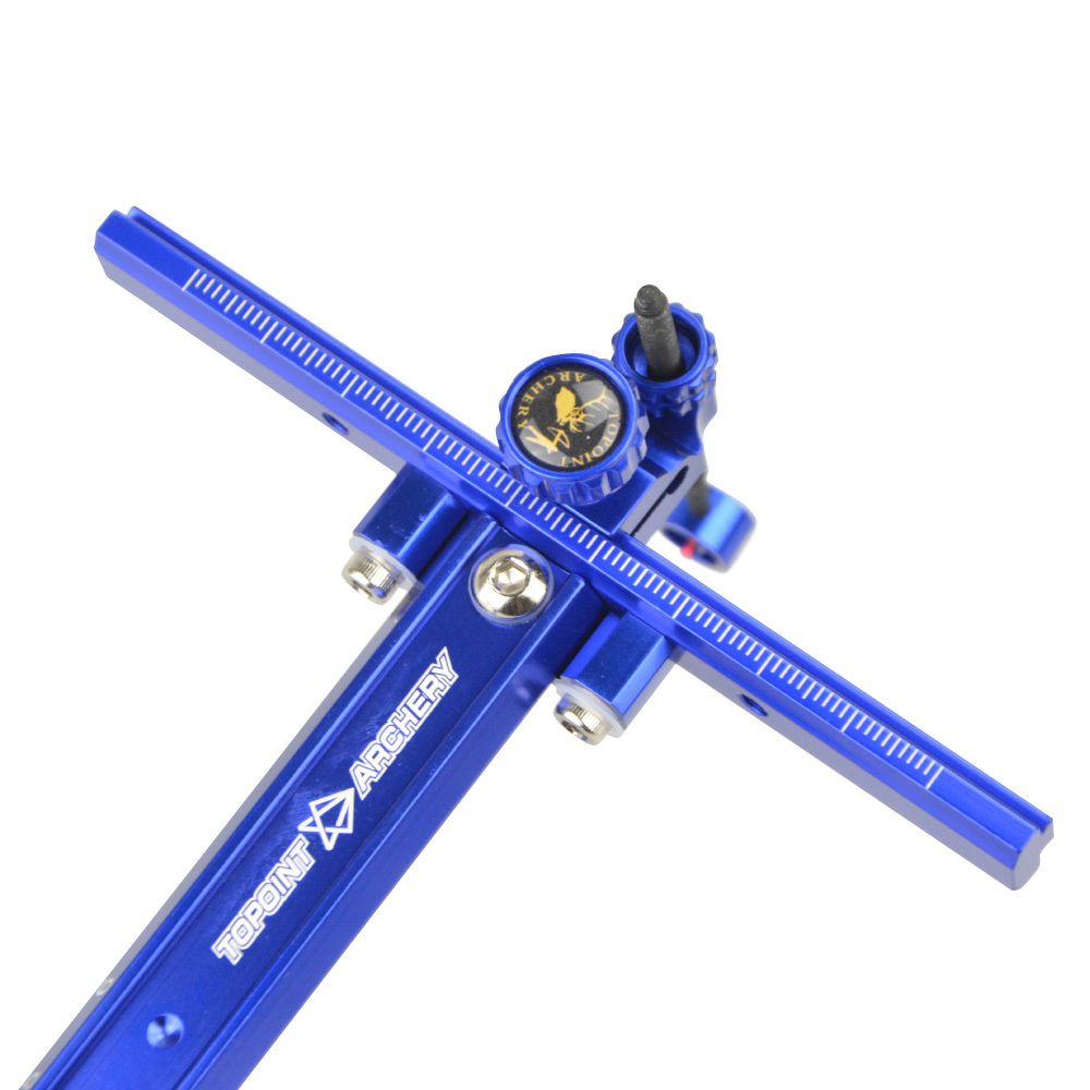 TOPOINT ARCHERY TR1007 Recurve Sight – Aluminum Alloy with 0.059” Fiber Blue