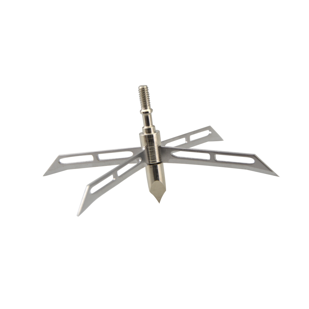 4-Blade Decapitation Hunting Broadheads (12pcs) – 186 Grain Stainless Steel