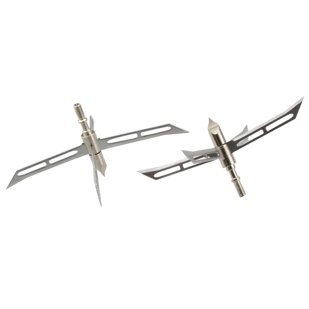 4-Blade Decapitation Hunting Broadheads (12pcs) – 186 Grain Stainless Steel