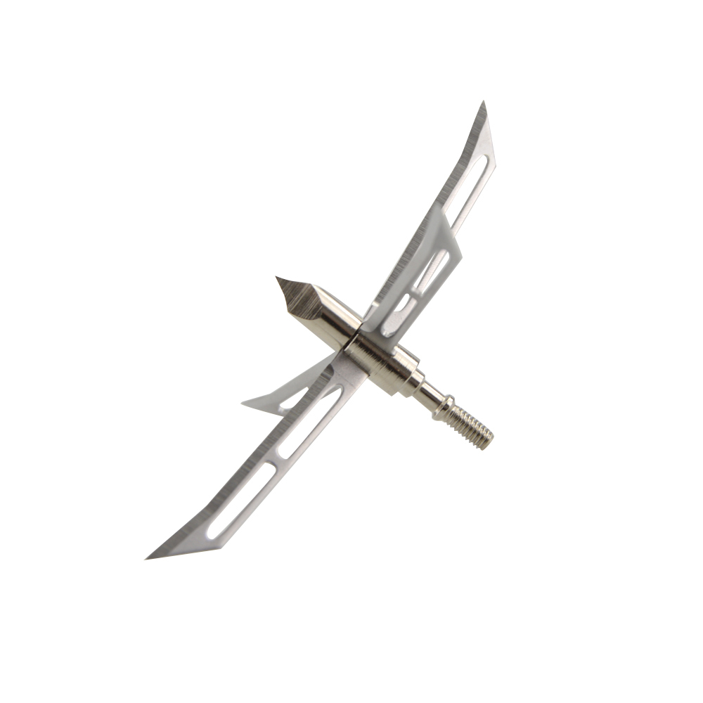4-Blade Decapitation Hunting Broadheads (12pcs) – 186 Grain Stainless Steel