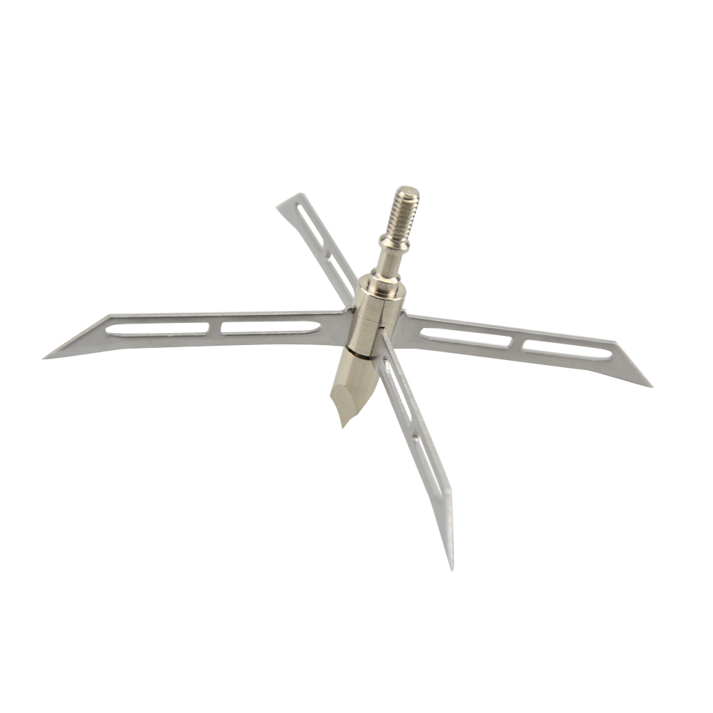 4-Blade Decapitation Hunting Broadheads (12pcs) – 186 Grain Stainless Steel